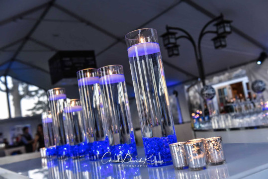 LED Cylinders Floating Candles Centerpiece