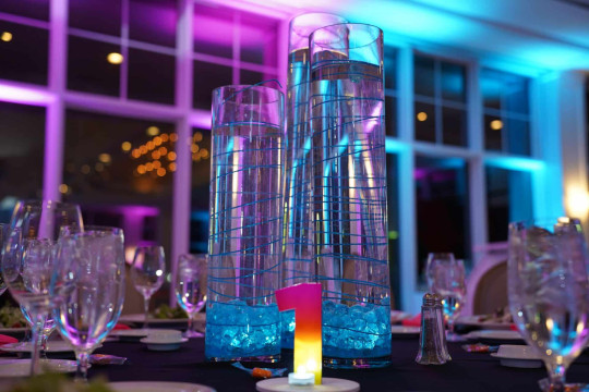 Wire Centerpiece for Neon Party with Custom Table Number
