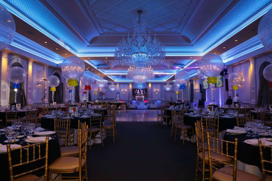 Mondrian Themed Bat Mitzvah with LED Sparkle Balloon Centerpieces at The Rockleigh