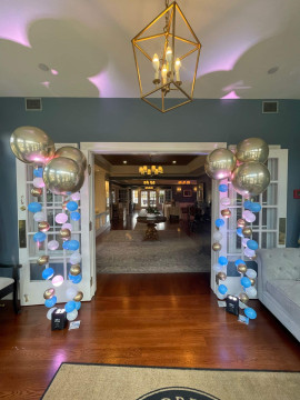 LED Bubble Balloons in Entrance for Bat Mitzvah at Saint Andrews Golf Course