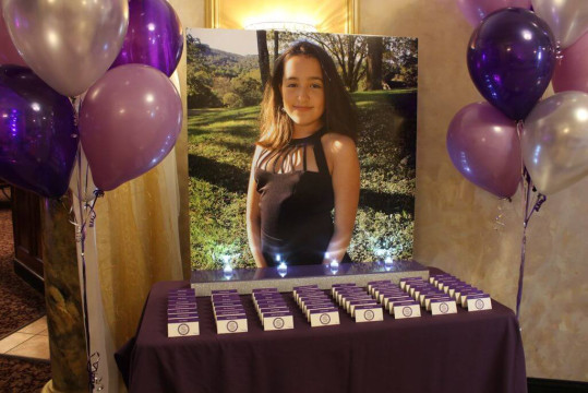 Bat Mitzvah Seating Card Display with Blowup Photo