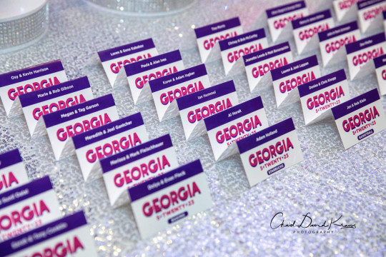 Custom Bat Mitzvah Place Cards with Logo Name & Date