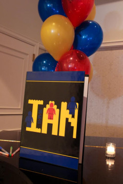 Lego Themed Sign in Book with Custom Logo