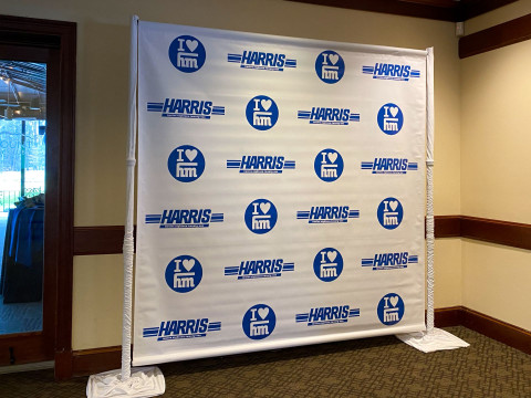 Custom Step & Repeat with Logos as Photo Op for Party Decor