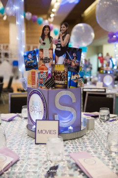 Movies Themed Centerpiece for Everything Girl Themed B'not Mitzvah Centerpiece