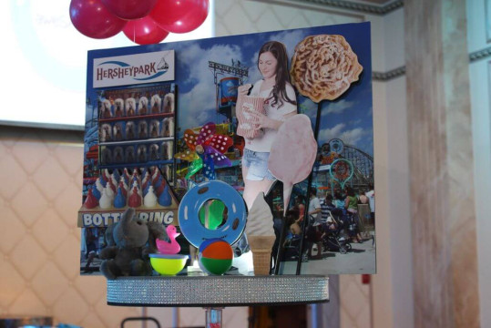 Amusement Park Diorama Centerpiece with Cutout Photos & Props