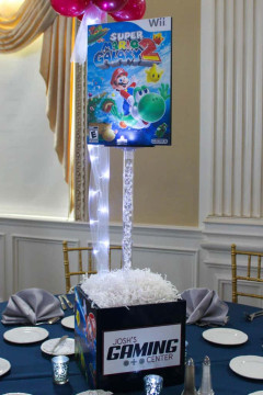Super Mario Themed Centerpiece for Video Game Themed Bar Mitzvah