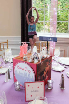Dance Themed Photo Cube Centerpiece for Everything Girl Bat Mitzvah