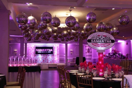 Survivor Themed Bat Mitzvah with LED Logo Centerpieces & Hot Pink Gems at The Westchester Manor