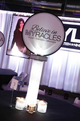 LED Logo Centerpiece for Club Themed Bat Mitzvah