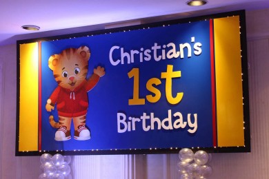 Daniel the Tiger Themed Backdrop for First Birthday