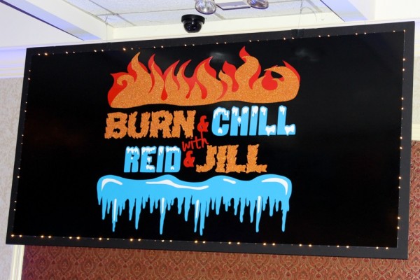 Fire & Ice Themed Bnai Mitzvah Backdrop with Lights