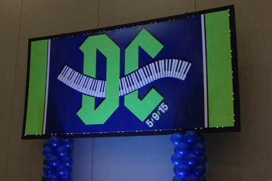 Custom Logo Backdrop for Music Themed Bar Mitzvah