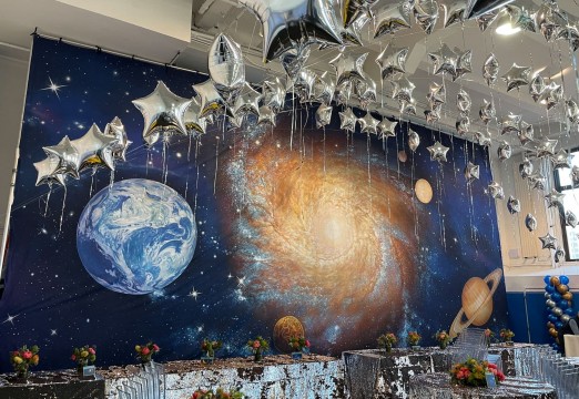Galaxy Mural for Space Themed Bar Mitzvah