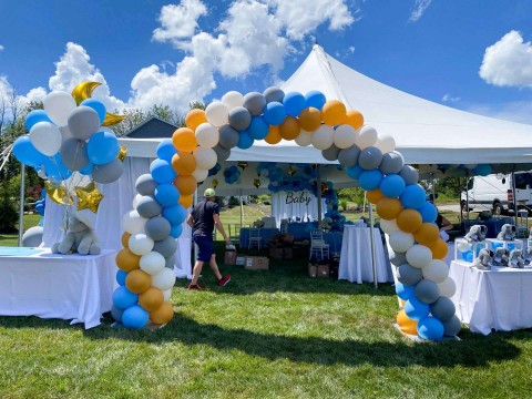 Outdoor Balloon Arch for Twinkle Themed Baby Shower