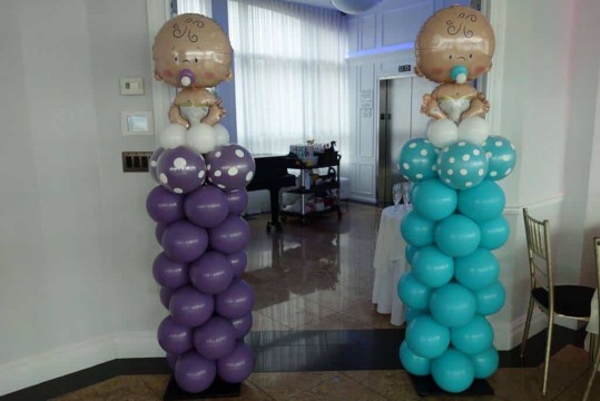 Baby Topper Balloon Columns for Baby Shower