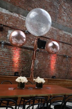 Sparkle Balloon with Tassels & Floating Orbz Centerpiece