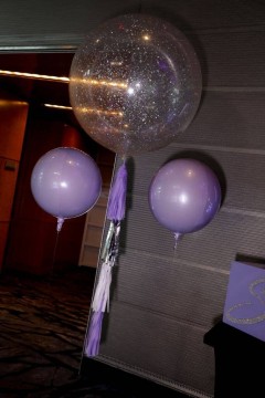Sparkle Balloon with Tassels & Metallic Orbz