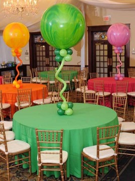 Super Agate Marble Balloons with Balloon Bases