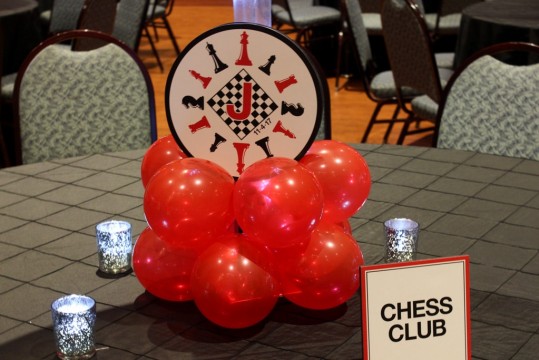 Chess Themed Logo Base for Balloon Centerpiece