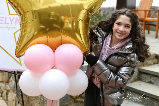 Star Balloon Centerpiece for Outdoor Bat Mitzvah