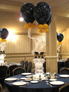 Michigan Themed Funky Balloon Centerpieces