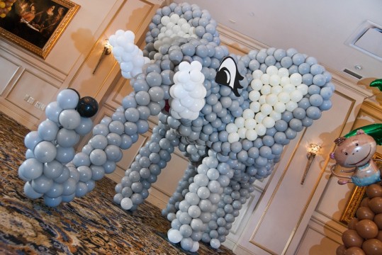 Giant Elephant Balloon Sculpture for Jungle Themed Event