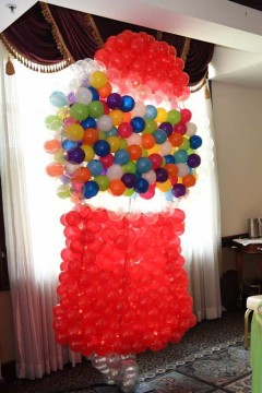 Gumball Machine Balloon Sculpture for Candy Themed Bat Mitzvah