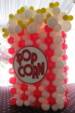 Carnival Themed Popcorn Balloon Sculpture