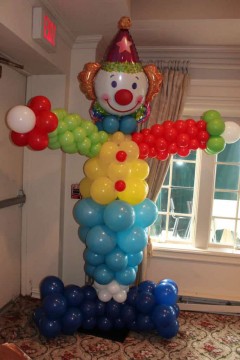 Clown Balloon Sculpture for Circus Themed First Birthday