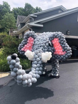 Elephant Balloon Sculpture for Circus Themed Birthday Party Outdoors