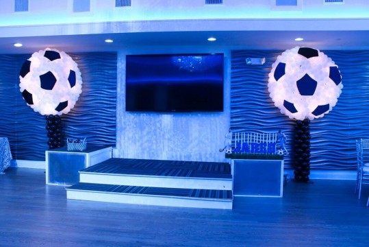 Soccer Balloon Sculptures with Lights at Aurum Events