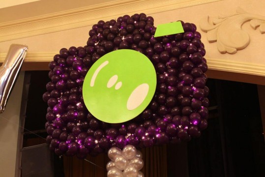 Camera Balloon Sculpture with Lights for Photography Themed Bar Mitzvah