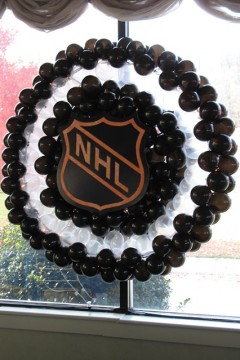 NHL Hockey Puck Balloon Sculpture