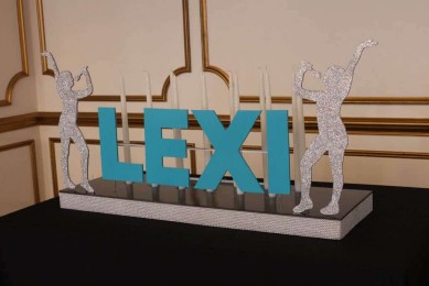 Music Themed Candle Lighting Display with Name & Glittered Singer Silhouettes