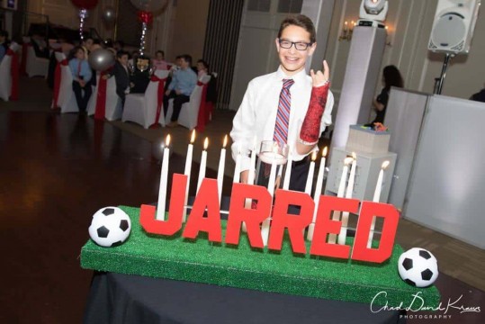 Soccer Themed Candle Lighting with Name & Soccer Balls