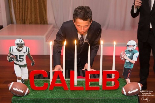 Sports Themed Candle Lighting Display with Player Cutouts