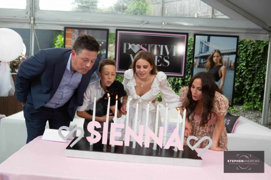LED Name & Logo Candle Lighting Display with Traditional Candles for Bat Mitzvah