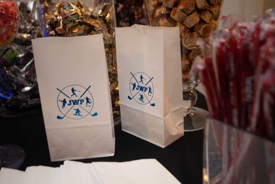 Custom Candy Bags for Sports Themed Bar Mitzvah Candy Bar