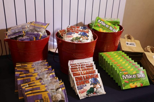 Baseball Themed Concession Style Candy Bar with Custom Logo Bags