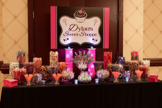 Dance Themed Candy Bar with Custom Logo Sign & Candy Bags