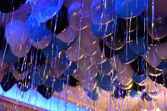 Beautiful Assortment of Balloons Loose Over Dance Floor for Bar Mitzvah
