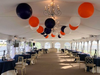 Large Balloons on Ceiling For Outdoor Bar Mitzvah at Glen Island Harbour Club