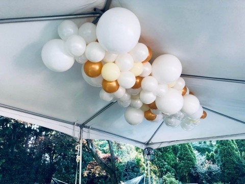 Organic Ceiling Balloon Sculpture for Tent Party Decor