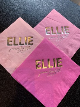 Custom Cocktail Napkins with Name or Logo