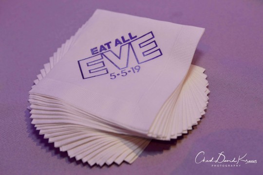 Bat Mitzvah Cocktail Napkins with Lavender Foil Logo