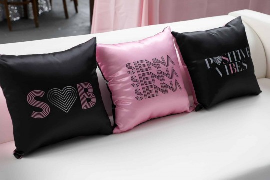 Custom Three Colors and Style Pillows for Custom Lounge Setup