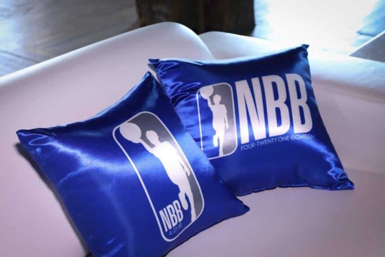 Custom Pillows with Logo for Basketball Themed Bar Mitzvah