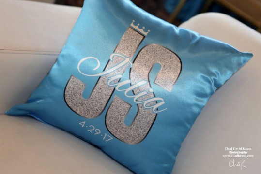 Bat Mitzvah Logo Pillow for Custom Lounge