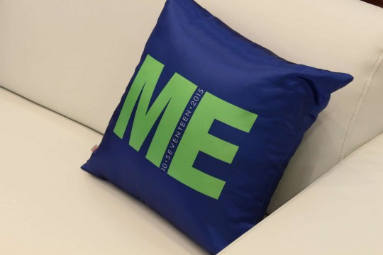 Custom Logo Pillow for Bar Mitzvah Lounge